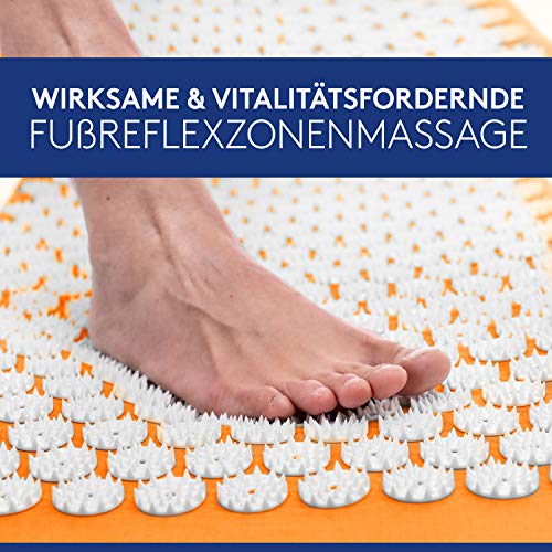 Wellax [Das Original] - Akupressurmatte mit Kissen - Gefüllt mit 100% Kokosfasern - Löst Verspannungen & fördert Durchblutung - Massage Matte mit Akupressurkissen - Ausgezeichnet von Vergleich.org 6