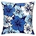 Housses de Coussins Coussin d'oreiller de Style hawaïen Taie d'oreiller carré décoratif Coussin de Coussin Solide pour canapé Chambre Voiture 18 x 18 Pouces