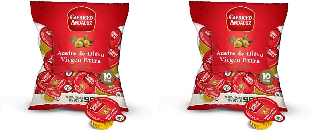 Capricho Andaluz - Aceite de Oliva Virgen Extra, Bolsa 10 Monodosis 10ml, Origen Español, Porciones Individuales Prácticas para Llevar para Hostelería y Uso Doméstico — view 4
