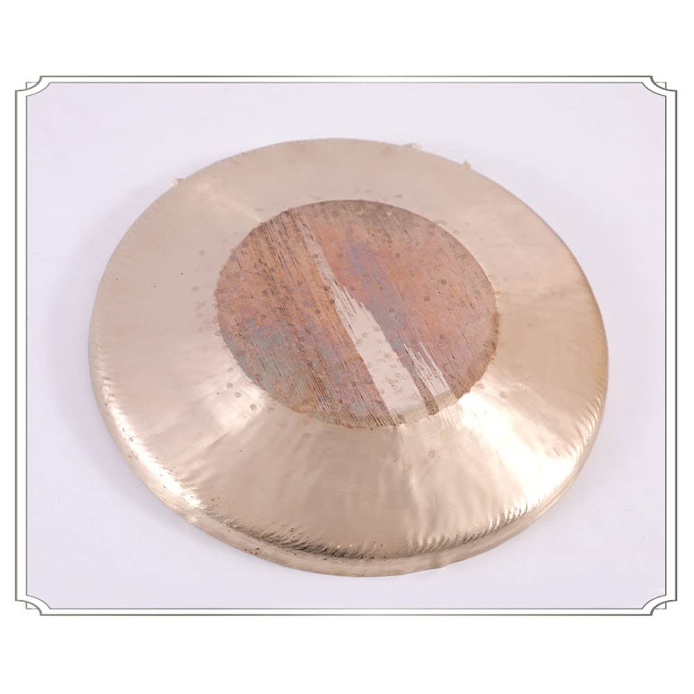 BBAUER tibetano percussioni gong tibetanoStrumento in tubo di rame da 31-36 cm Gong in bronzo con tubo di rame con martello circolare ad alte prestazioni(Color:36cm,Size:)