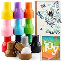 BAOFALI 10-Pc Ink Applicator Set With Storage Case – Sponge Pouncers For Watercolor, Ink On Die Cuts & Stencils