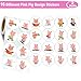 Hohamn 600 Pcs Pink Pig Stickers for Kids 1.5 Inch 16 Styles 2 Roll Cute Funny Pink Pig Stickers Roll for Kids Birthday Party School Reward Giveaways Waterbottle Scrapbook Decor