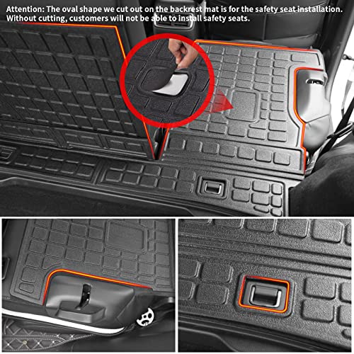Powoq Fit Backrest Mats 2017-2022 Honda Crv Back Seat Protector For 2017 2018 2019 2020 2021 2022 Honda Crv Accessories (Rear Backrest Mats, Fit Fuel Model) #TOP2