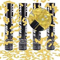 Cannoni Spara Coriandoli Biodegradabili - 10 Pezzi Per Feste, Matrimoni E Compleanni, Colore Rosa Oro - Foto 8