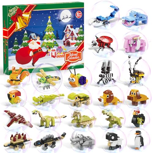 Advent Calendar 2024 Kids Toys - 24 Days Animal Building