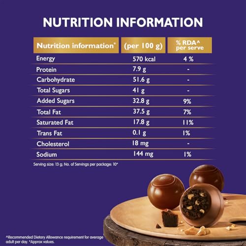 Image of Cadbury Studio Signature Pralines Brownie Aux Noix Chocolate Gift Pack, 130 g