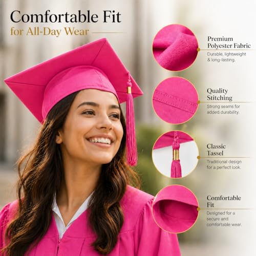 Image of Raj Costume Graduation Gown, Cap & Sash Set for Kids & Adults | Matte Polyester Academic Convocation Dress | Graduation Ceremony Robe for School, College & University Degree Day