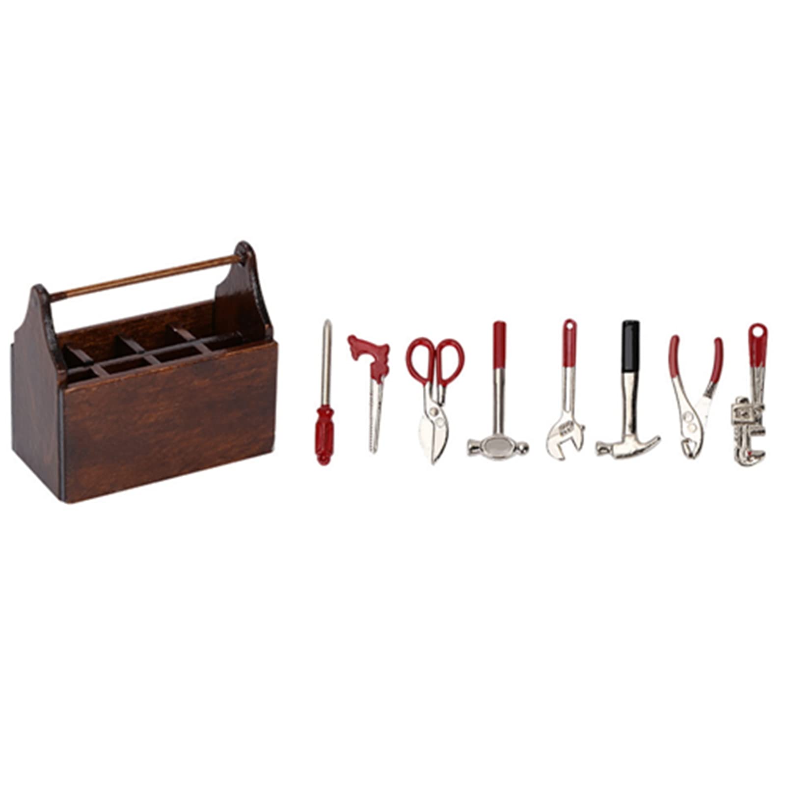 Set Miniature Boîte à Outils 14 Pièces - Accessoires Maison De Poupée Échelle 1/12