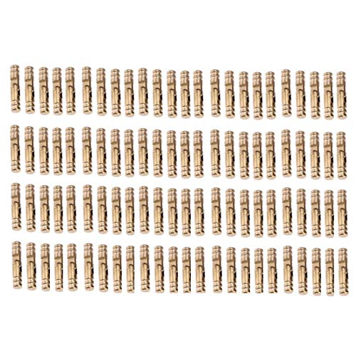 Pack of 100 Brass Concealed Barrel Hinges Jewellery Boxes Cabinet Invisible Furniture Hinge 4 x 20 mm