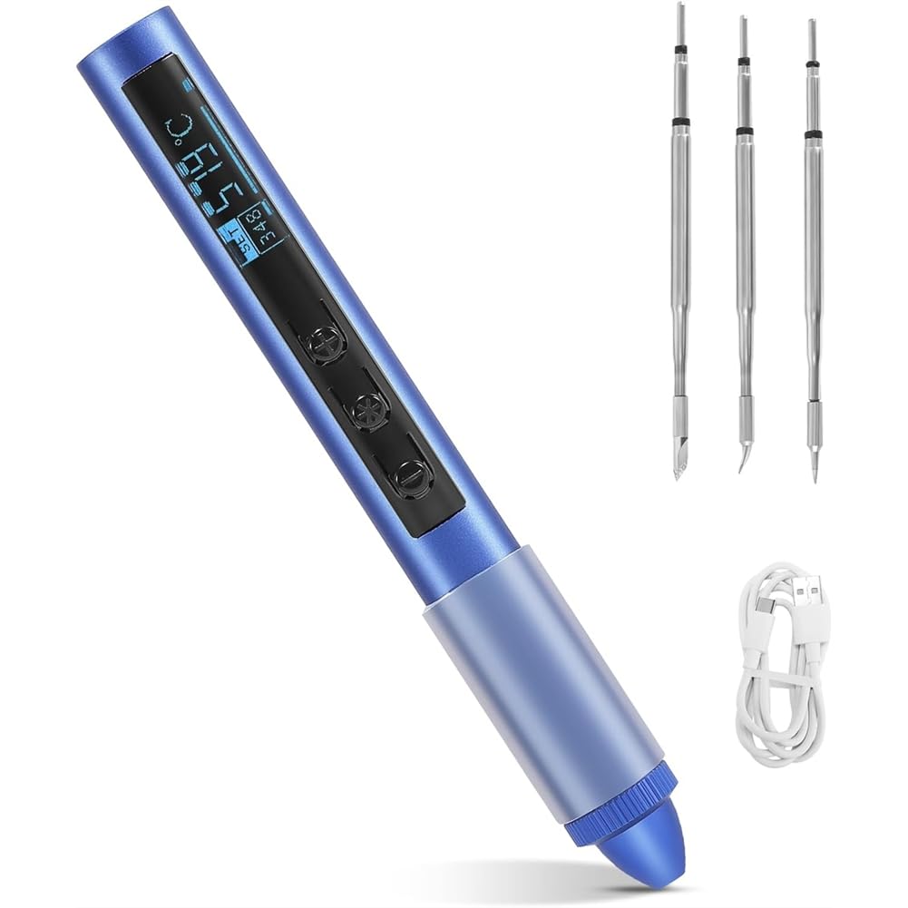 UDSKNV[KSL Adjustable Temperature Soldering Iron Kit, Smart Soldering Iron Featuring Digital Screen Display, 210 I/SI K Tips for Jewelry