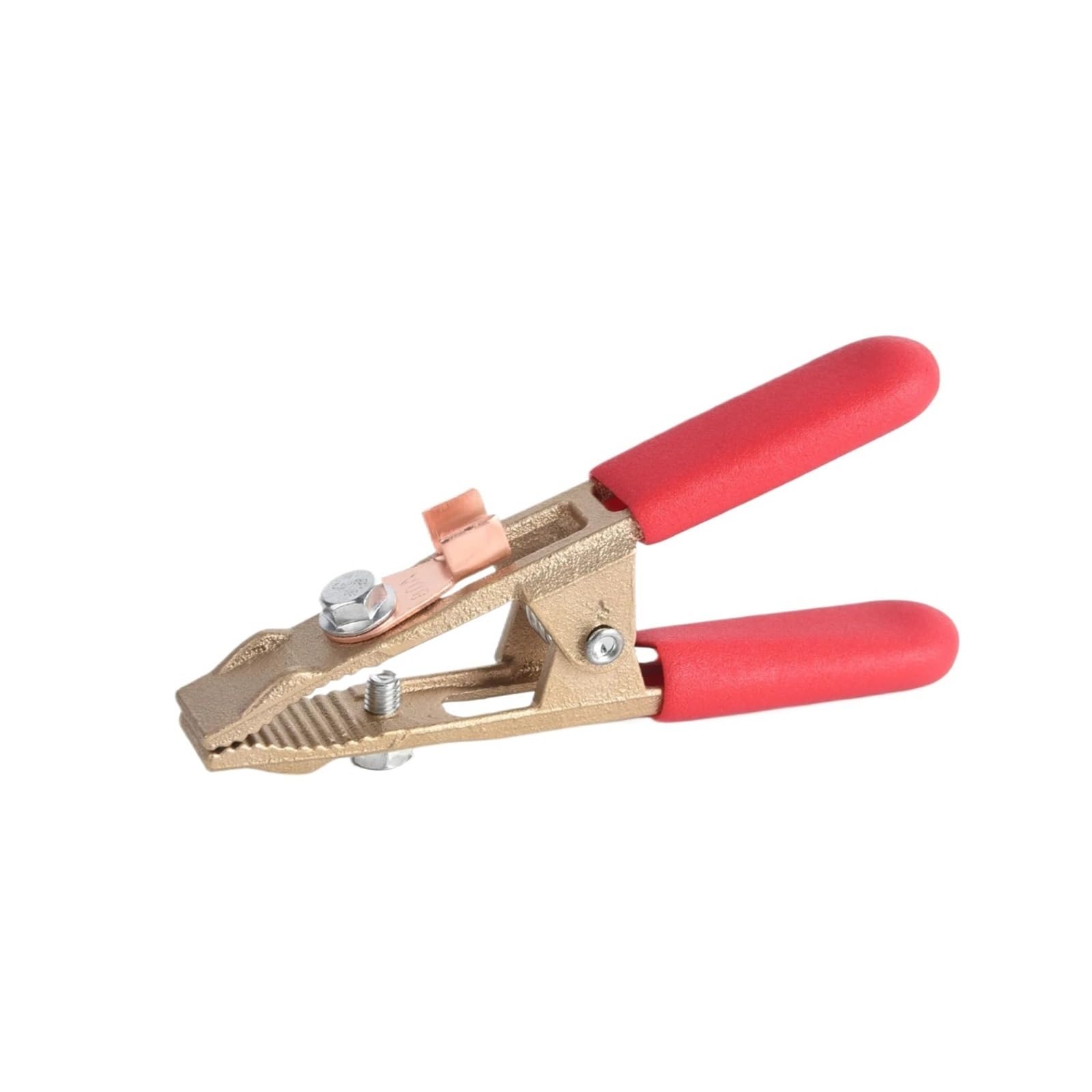 Maqddo A Type 500A Red 2Pcs Brass A Type Welding Ground Clamp Screw Earth Clip Fit For Tig/Mig/Mma Plasma Machine For Welding Machine(A Type 500A Red)