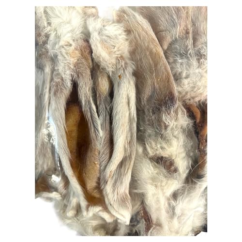 Kaninchenohren mit Fell, 1kg, Kausnack für Hunde