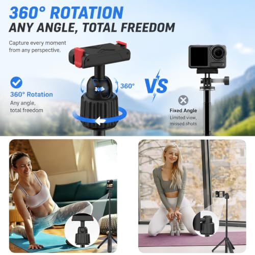 Image of ZORBES 40cm Selfie Stick Tripod Stand for Osmo Action 6 & Nano Accessories | Hands-Free Shooting, Selfie Stick and Tripod Modes, Compatible with DJI Osmo Action 6 and Nano Accessories