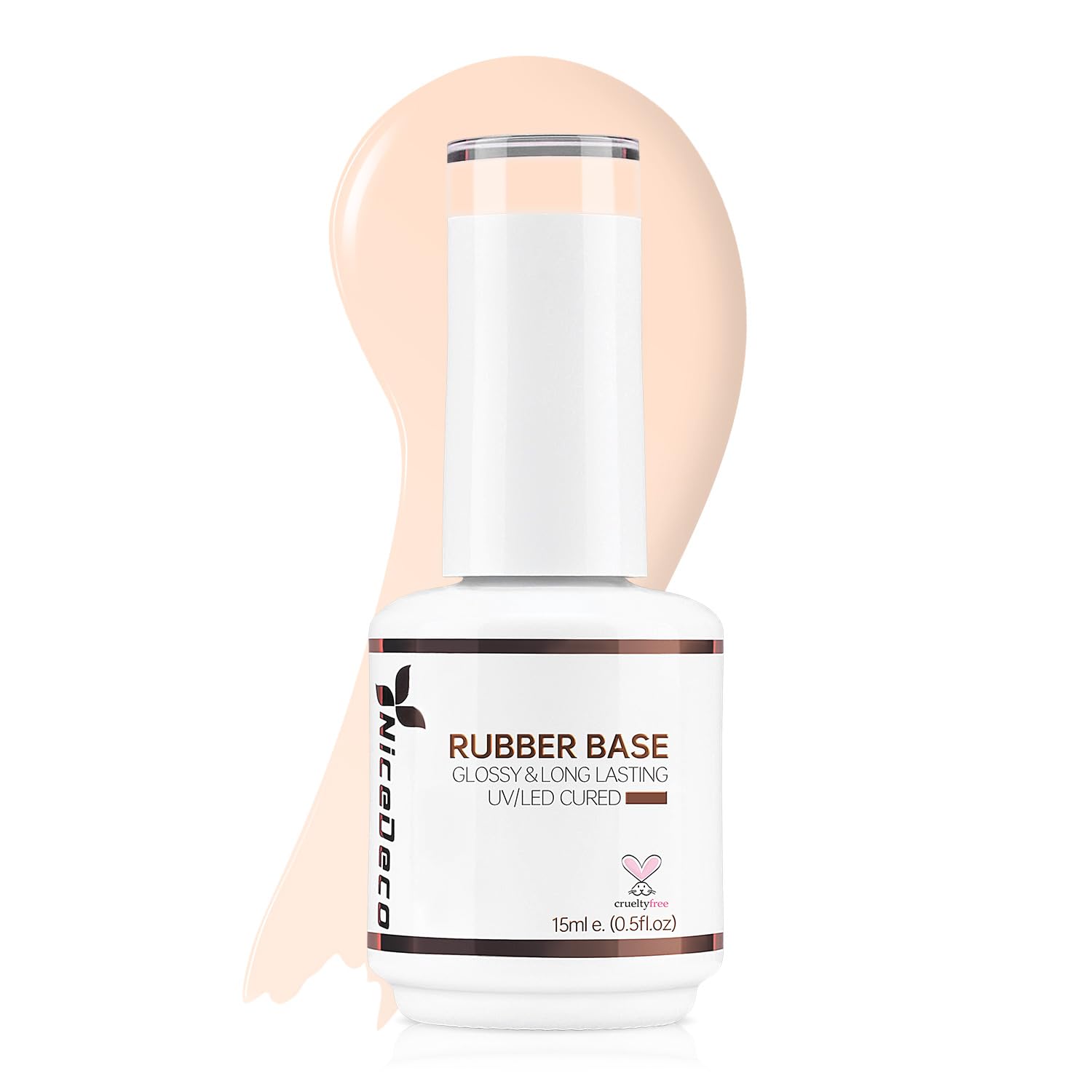 Nicedeco Base Rubber para Uñas Esmaltes Semipermanentes en Gel Base de Caucho UV/LED Soak-Off Colores Vibrantes y Duraderos 15ML 06 — view 29