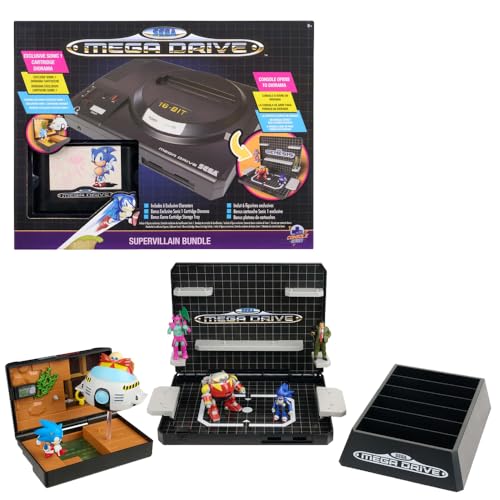 Include 1 console Mega Drive + 1 cartuccia + 1 porta cartucce + accessori vari