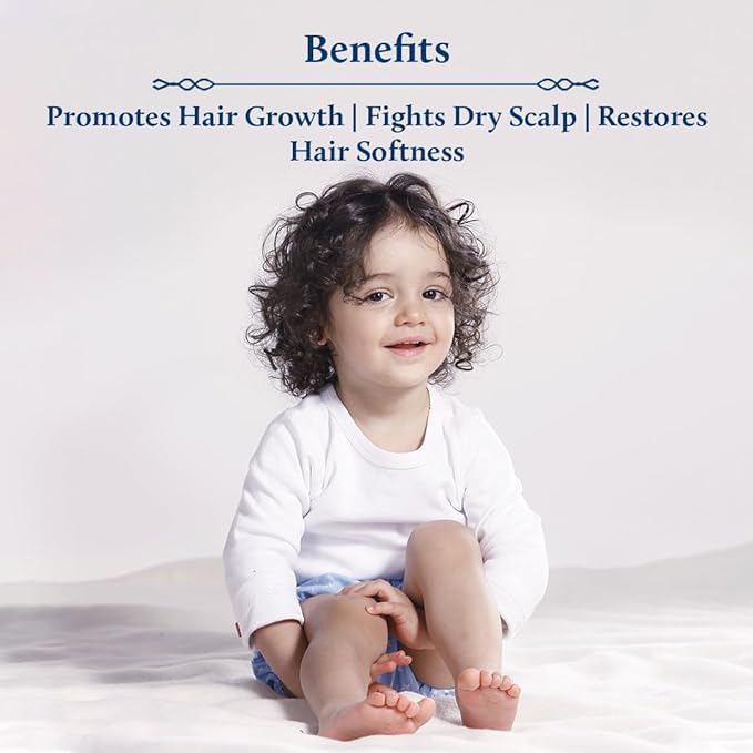 Ayurvedic-Baby-Hair-Oil-with-Organic-Ghee-Almond-Oil-Coconut-Oil-Olive-Oil-for-Hair-and-Scalp-18-Herbs-100-ml