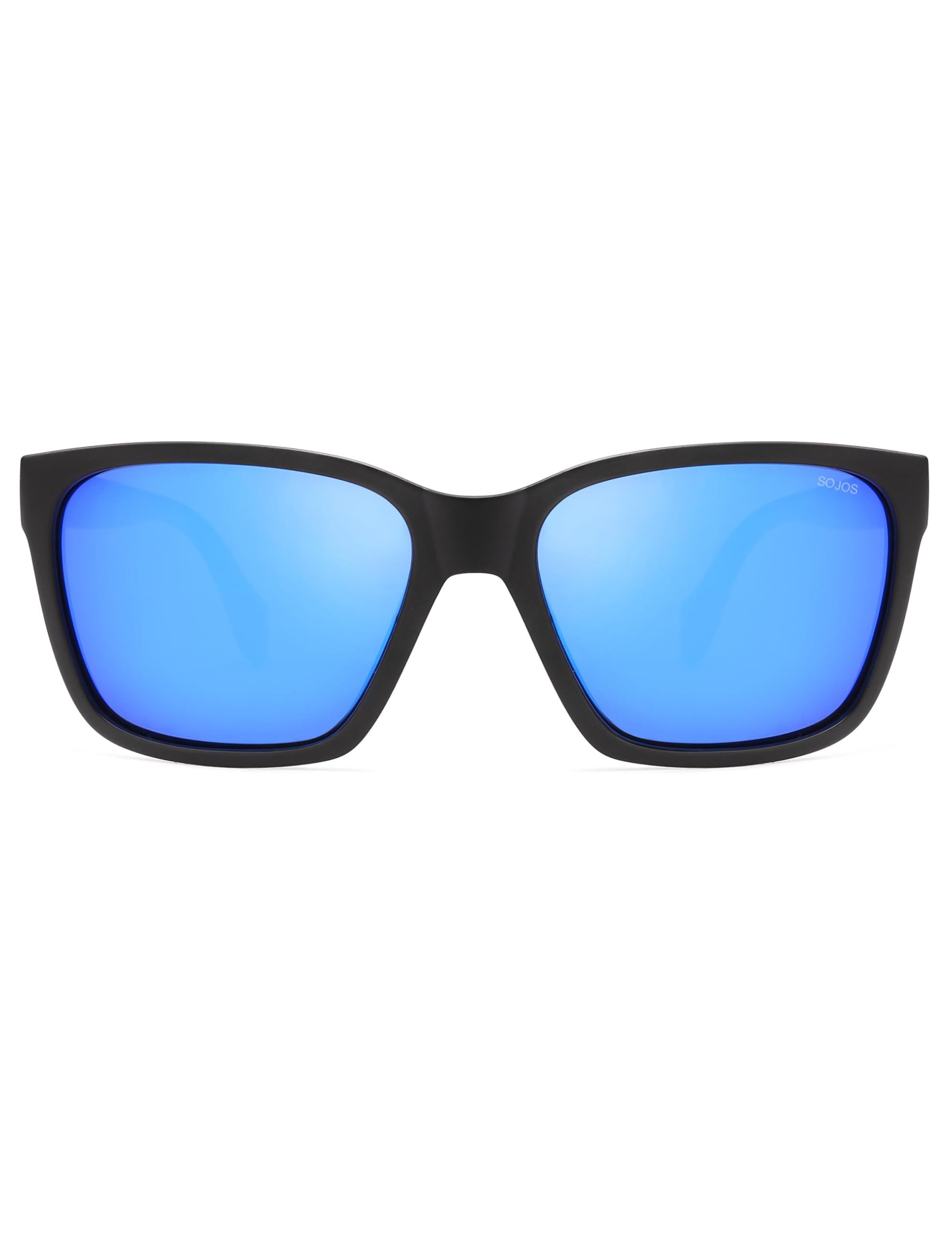 SOJOS Polarisiert Sonnenbrille Herren Damen Groß Retro Vintage Eckig UV400 Schutz Moderne Sonnenbrillen SJ2509