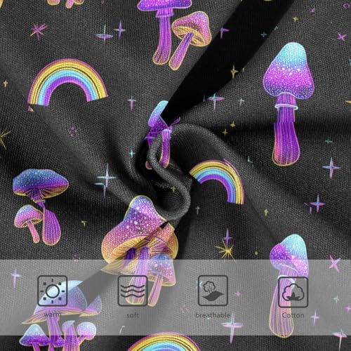 Girls Underwear Soft Cotton Mushroom Rainbow Kids Panties in Sizes 2/3t, 4t, 5t, 6 and 83