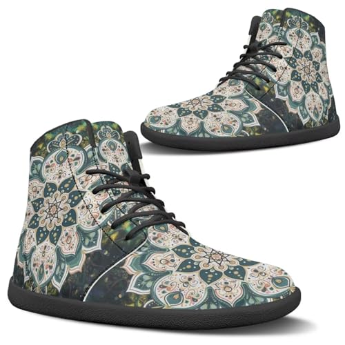 Image of Binienty Zero Drop Sole Barefoot Men's Women's PU Leather Flat Minimalist Barefoot Sneakers Athletic Shoes Waterproof