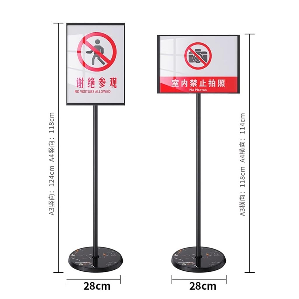 Soporte de exhibición de menú duradero con base estable, versátil soporte horizontal y vertical, ideal para publicidad y promociones de restaurantes, fácil de usar y reutilizable
