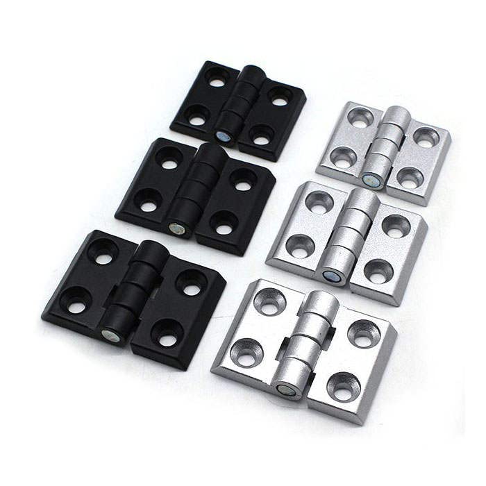 Door Hinges Cast Aluminium for Extrusion Profile 20/30/40 Series T-Slot V-Slot 40 Series - Silver *Pack of 2*