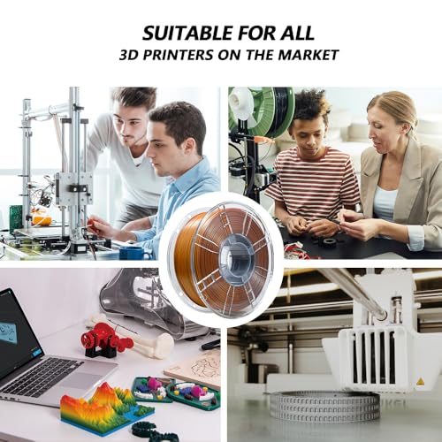 Image of iBOSS 3D Printer Filament, Tricolor PLA+ Filament 1.75mm Silk Filament Gold-Silver-Copper, 1kg 3D Printing Accessories PLA Plus Filament Multicolor, Dimensional Accuracy + /-0.02mm, 2.2lbs /Spool