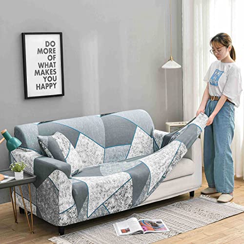 Funda de sofa elastica estampada de 4 plazas ajustable protector de sofás de 235 a 300cm 3