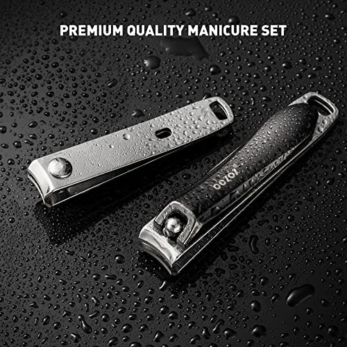 BEZOX 2 Stück Nagelknipser Set für Fingernagel & Zehennagel - Nail Clipper Fingernagel Knipser (Dermatologen entwickelt) Für jeden Nageltyp geeignet