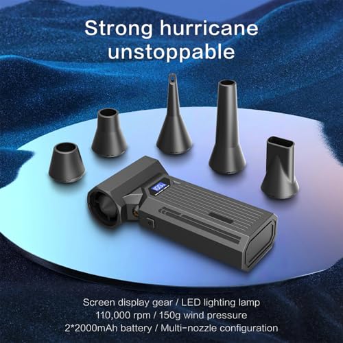Z2 Compressed Air Duster-110000RPM Super Power Electric Air Duster, 3-Gear Adjustable Mini Blower with Fast Charging, Dust Blower for Computer, Keyboard, House, Outdoor and Car - Thumbnail 7