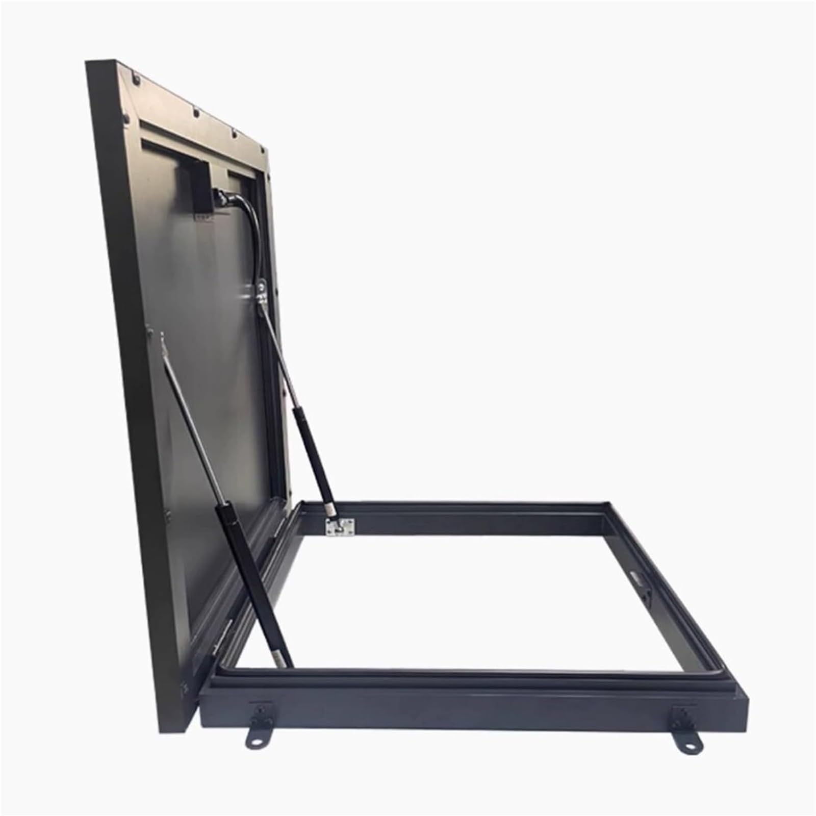 Wlh Alexanders One Color Roof Access Hatch Steel Anti-Theft Door Rainproof Rectangular Roof Skylight Attic Skylight Cover Galvanized Loft Hatch(In 95 * 95Cm)