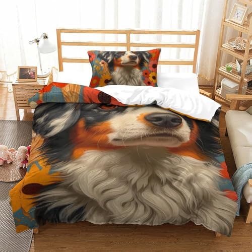 Housse de couette Chien Berger Allemand 135x200 microfibre