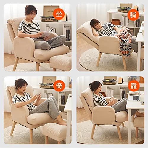 Amazon.co.jp: フットスツール付きアームチェア、ファブリック