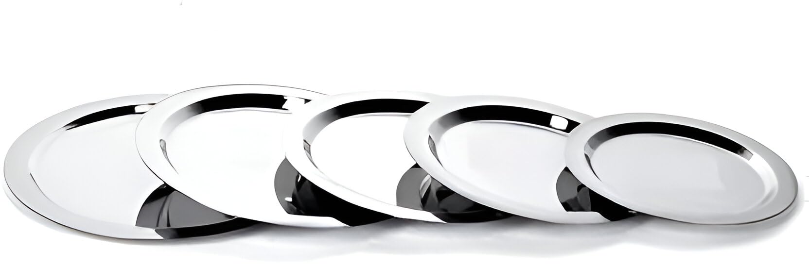 GEER Stainless Steel Pot Lid Set, 5 Sizes 13-18cm, Silver,Matka Ciba,Steel Ciba,Heavy Duty Lid 3