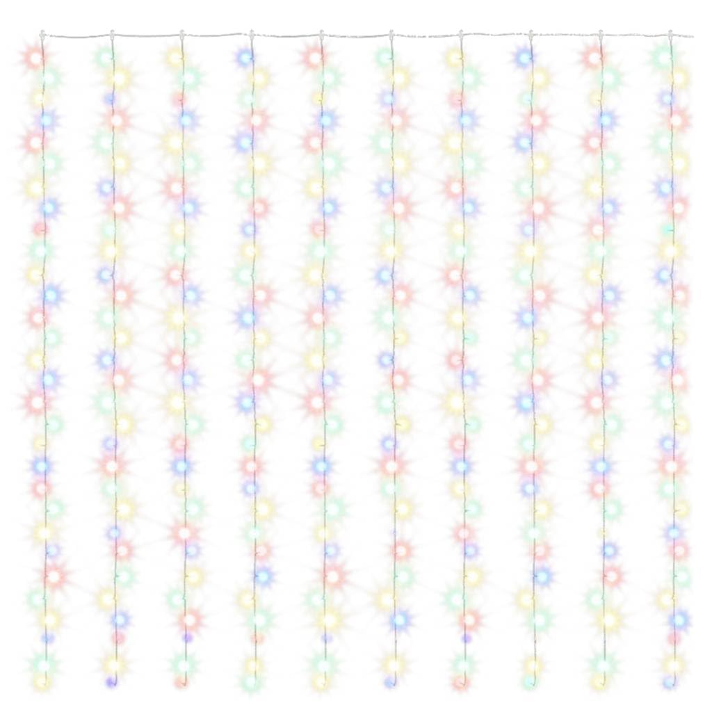 Narzędzia domowe-kurtyna LED łańcuch świetlny 3x3m 300 LED kolorowy 8 funkcji