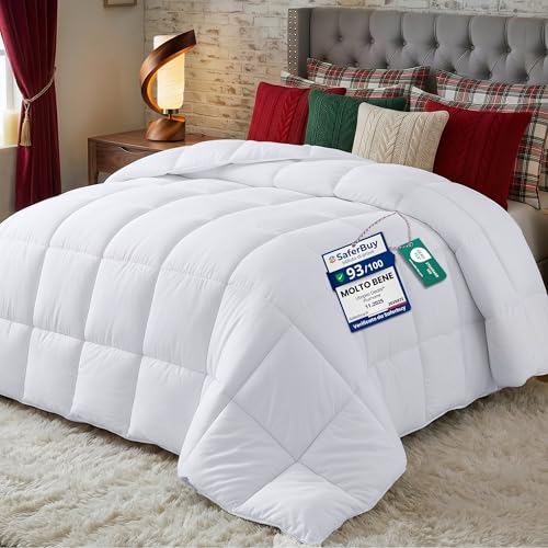 Utopia Bedding Piumone Matrimoniale 240 x 260 cm 370 GSM, Trapunta 100% Microfibra, Piumino Alternativo in Peluche (Bianco)