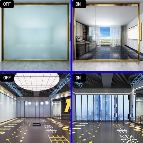 Image of Switchable Adhesive Smart Film PDLC Electronic Smart Tint Glass Sticker for Home Office Window, 8.2Inch x 11.8Inch