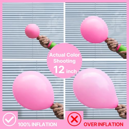 Image of PartyWoo Pink Balloons 50pcs 12 Inch Matte Pink Balloon Arch Kit for Girl Baby Shower Gender Reveal Wedding Bachelorette Engagement Birthday Princess Butterfly Themed Party Decorations Pink-Y11