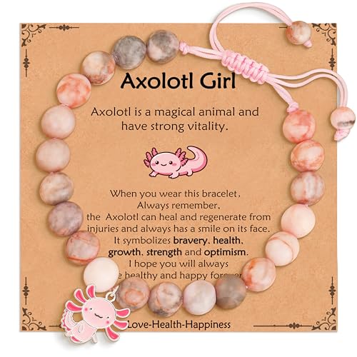 Axolotl/Horse Charm Bracelet Stuff Who Loved Horse/Axolotl Valentines Christmas Birthday Jewelry Gifts for Girls Kids Daughter