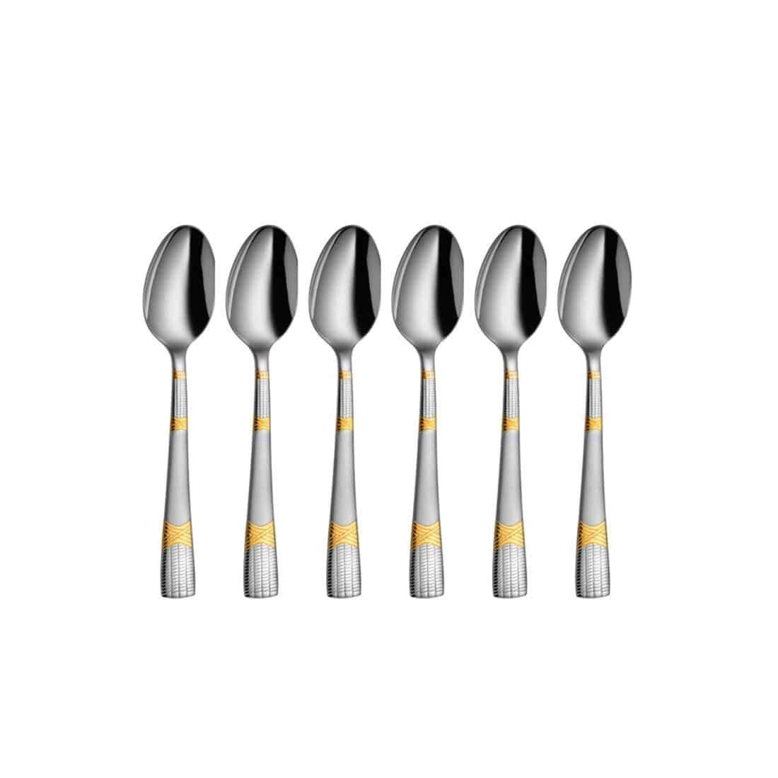 Shri & Sam High Grade Stainless Steel Lush 6 PCS Snack Spoon