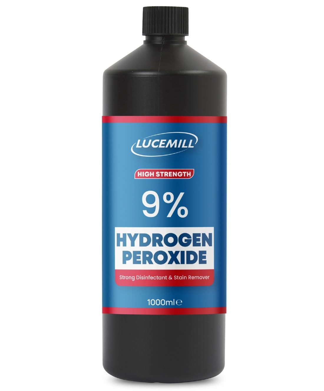 Lucemill Hydrogen Peroxide 9% Food Grade I 1 Litre I Liquid Hydrogen Peroxide Food Grade I Unstabilised I Eco Friendly I Additive Free