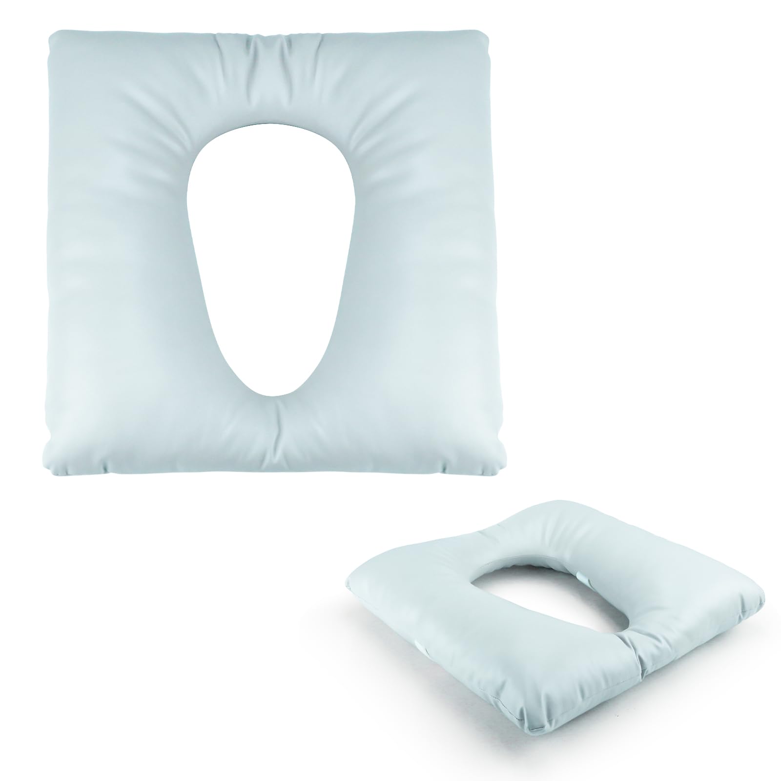 Cuscino per WC per adulti, altezza 10 cm, spessore di 10 cm, per sedia a rotelle, per anziani, 45 x 40 cm (blu)