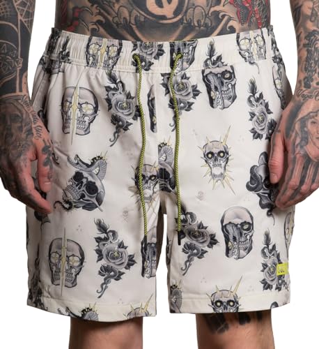 Sullen Haubs E-Waist Tattoo Lifestyle Graphic Swim Boardshorts