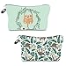 Bolsas de Cosméticos, 2 PiezasBolsas de Maquillaje de Patrón de Pereza, Mujer Bolsas de Maquillaje con Cremallera, Bolsa de Almacenamiento de Viajede, Estuches de Lápic