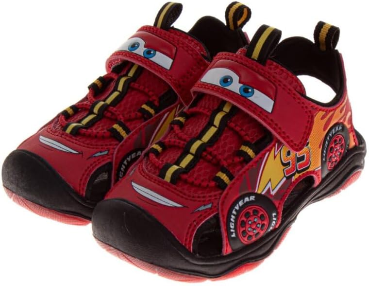 Disney Cars Lightning McQueen Kids Boys Sandal LED Light Up Strap Sandals For Boy Size Toddler/Little Kid/Big Kid - Image 4