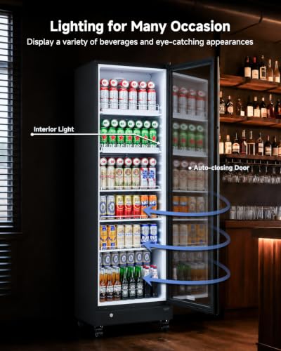 Image of BODEGACOOLER 14.1 Cu.Ft Commercial Beverage Refrigerator Glass Door Display