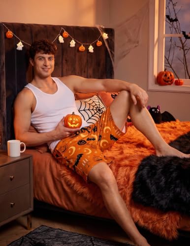 Image of Ekouaer Men's Pajama Shorts Soft Sleepwear Bottoms Pj Shorts with Pocket