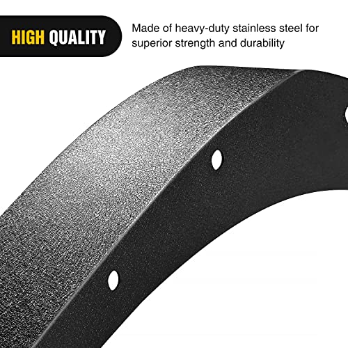 Image of Nilight Off-Road Fender Flares Kit Compatible with 2018 2019 2020 2021 2022 2023 2024 2025 Wrangler JL & JLU 2 /4 Doors Heavy-Duty Solid Steel Black Textured Front Rear Flat-4pcs