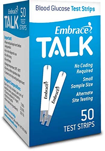 Embrace Talk Blood Glucose Test Strip 50ct