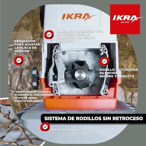 IKRA trituradora eléctrica ILH 3000A, con tijeras de podar y gafas