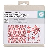  We R Memory Keepers Letterpress Printing Plate Set, Damask by QUICKUTZ